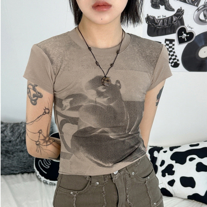 Women's Short Figure Flattering Short Sleeve Top