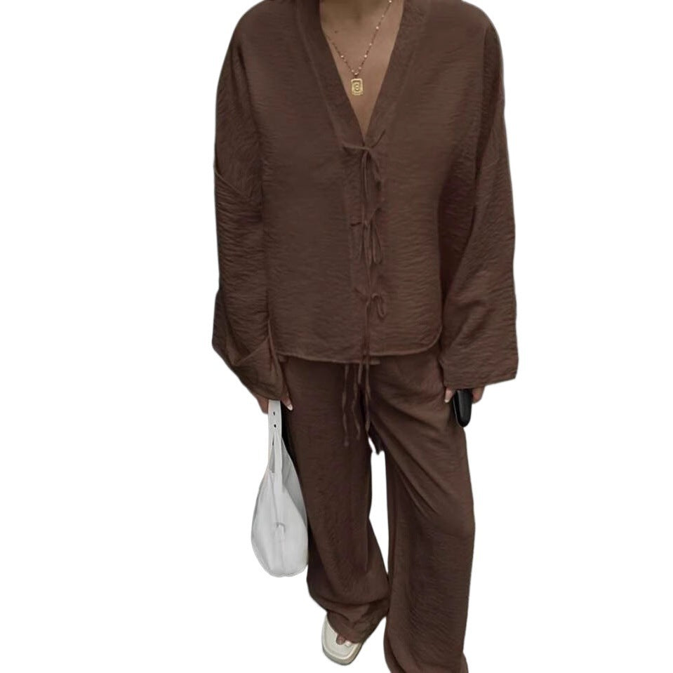 Women's Fashion SpringAutumn New Style High-end Shirt Pants Casual Suit