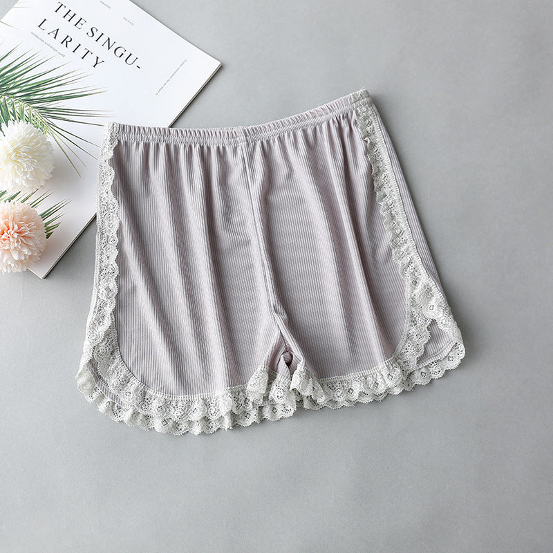 Women's Fashion Side Lace Bottoming Shorts