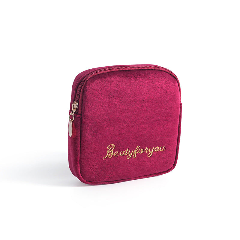 Flannel Cosmetic Storage Bag Tote Cloth
