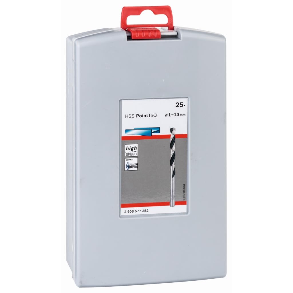 Bosch Professional 25-delars HSS spiralborrsats PointTeQ (för metall, ProBox, tillbehör skruvdragare)