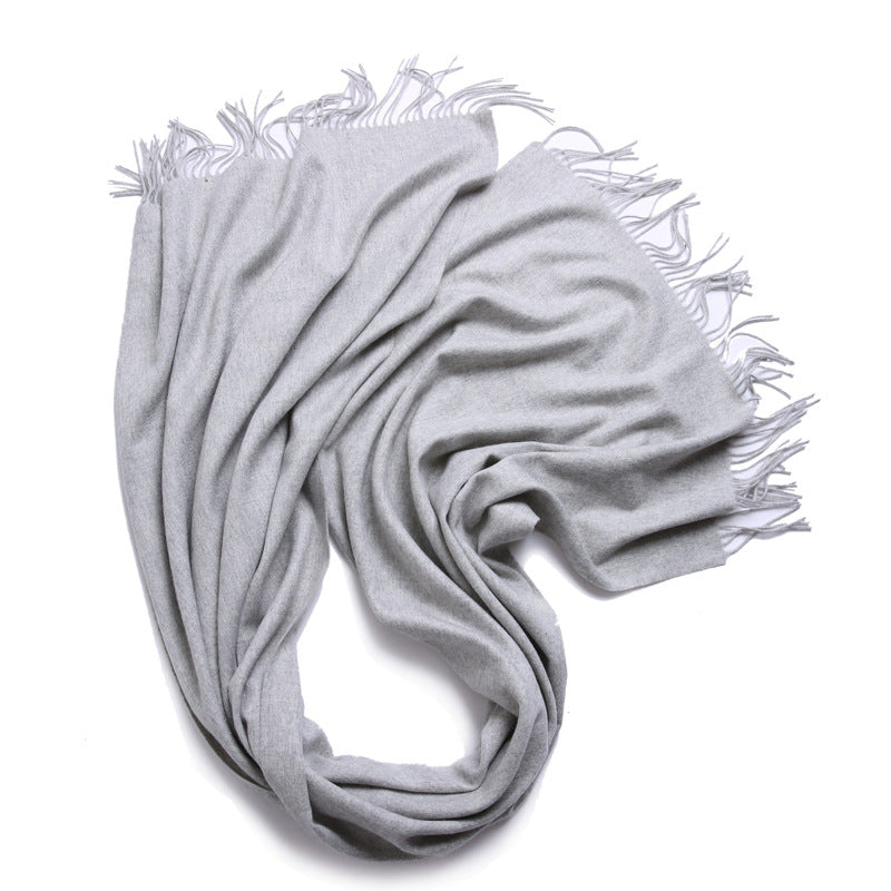 Wool solid color scarf