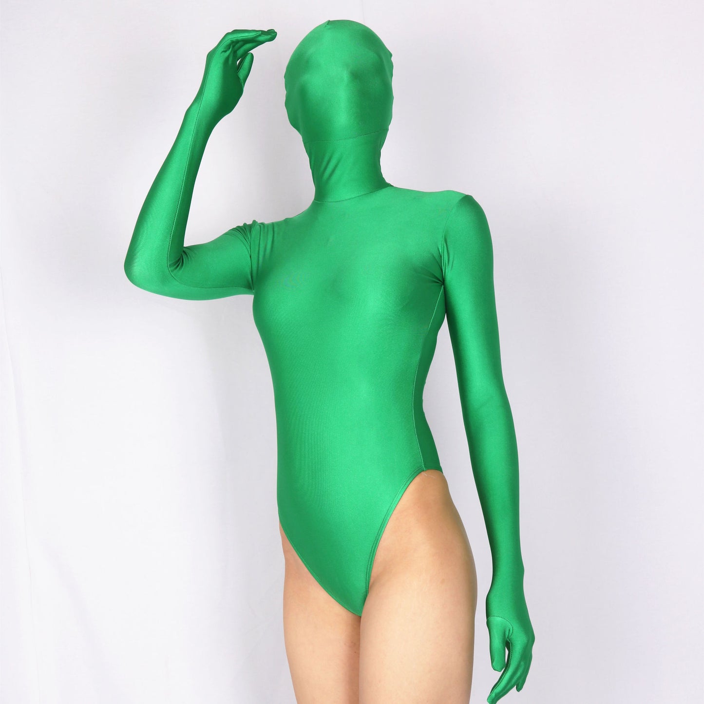 Moderne Spandex Langærmet Bodysuit med Høj Elasticitet