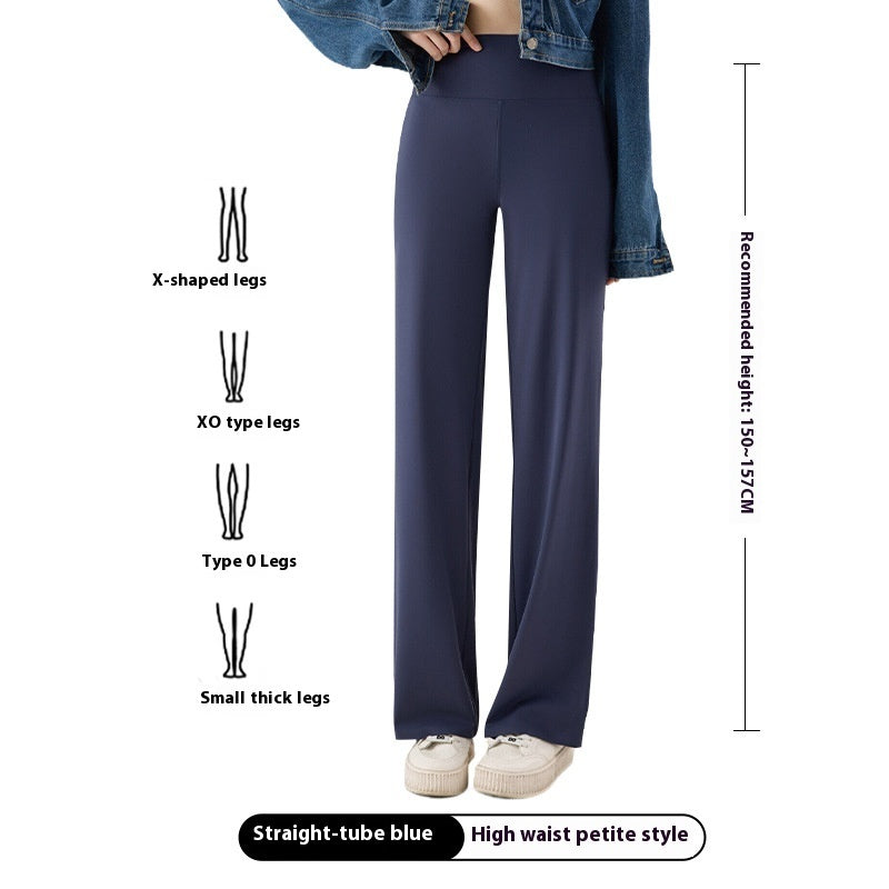 Shark Skin Narrow Version Straight-leg Pants Women