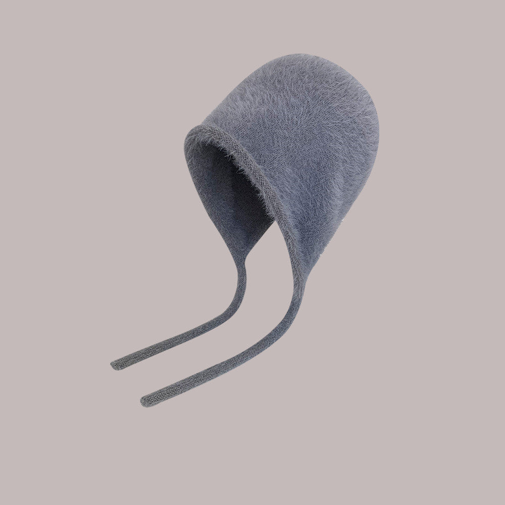 Women's Solid Color Mink Velvet Strap Fisherman Hat
