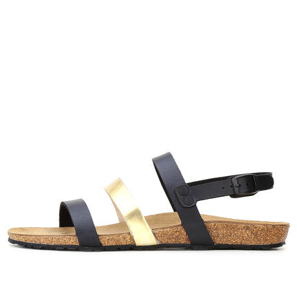 Casual color matching Korean Cork Borken sandals women's non-slip shoes