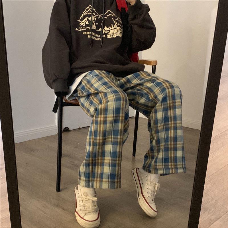 New Loose Student Lattice Loose Pants