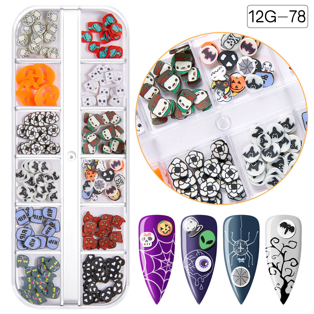 Halloween Manicure Soft Pottery Set Series Trick Or Treat Pumpkin Demon Spider Ghost Ghost