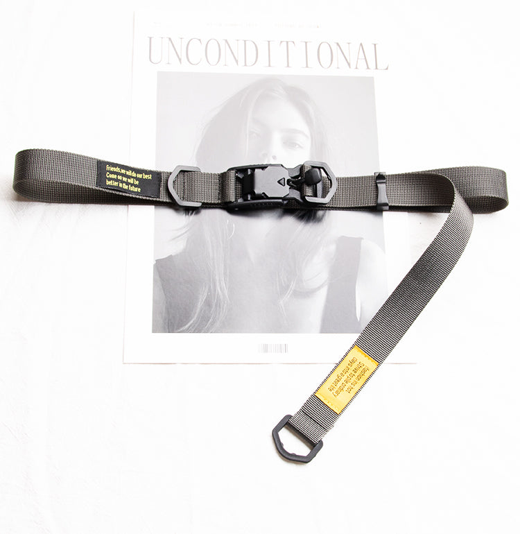 Magnetic Buckle Overalls Canvas Belt Men And Women