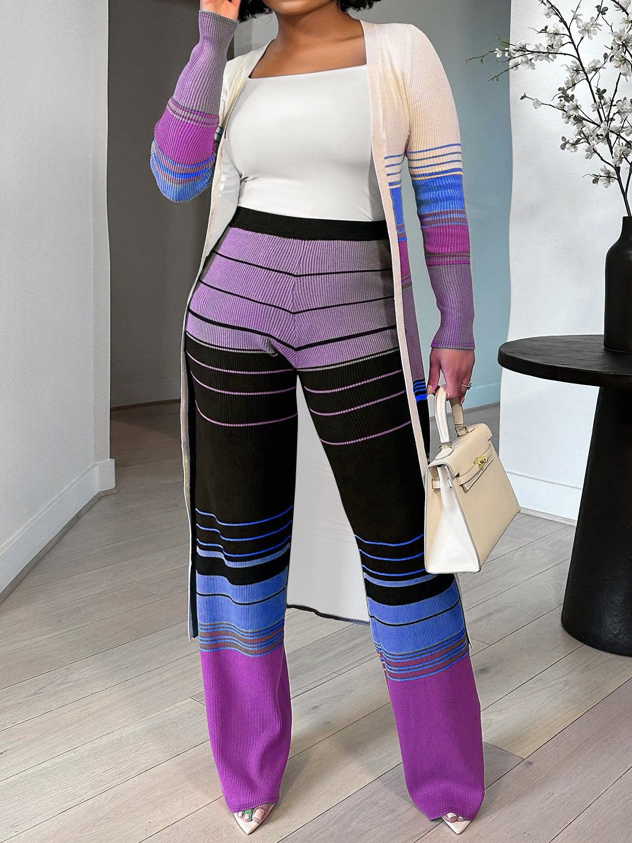 Plus Size Long Sleeve Elegant Fashion Suit