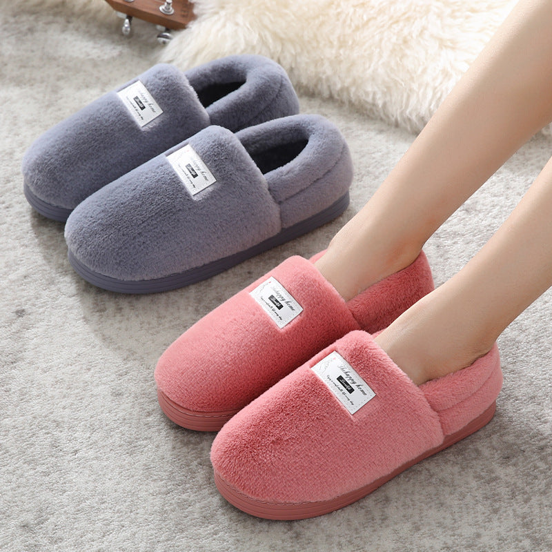 Bag heel cotton slippers