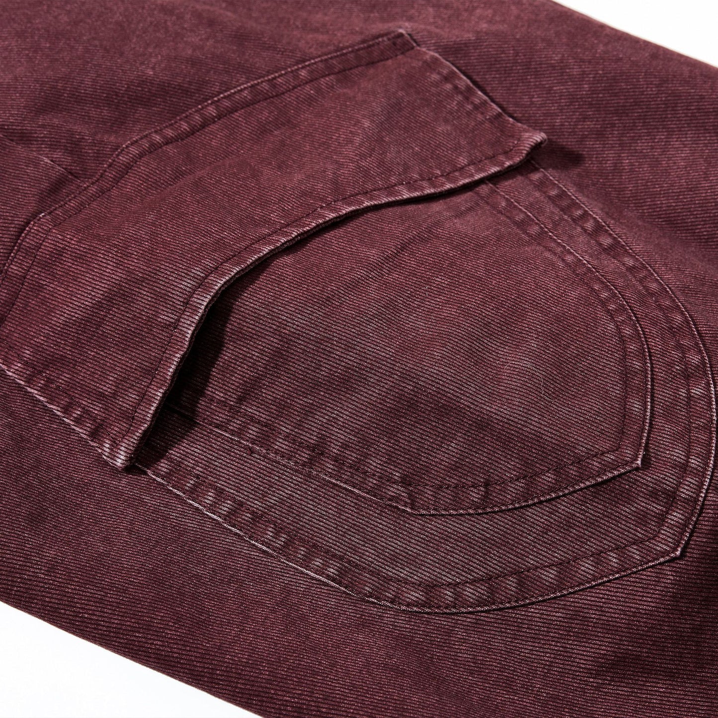 Distressed Washed Scimitar Workwear Pants Trendy Brand Retro Wide-Leg Trousers