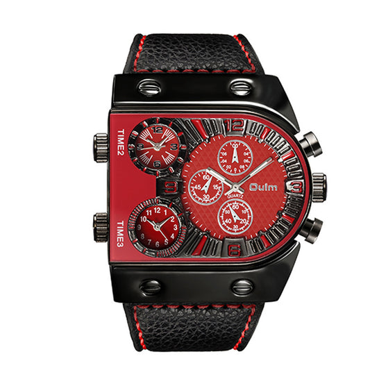 Oulm large dial quartz watch