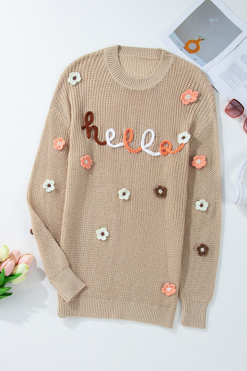 Autumn New Round Neck Knitted All-matching Loose Sweater