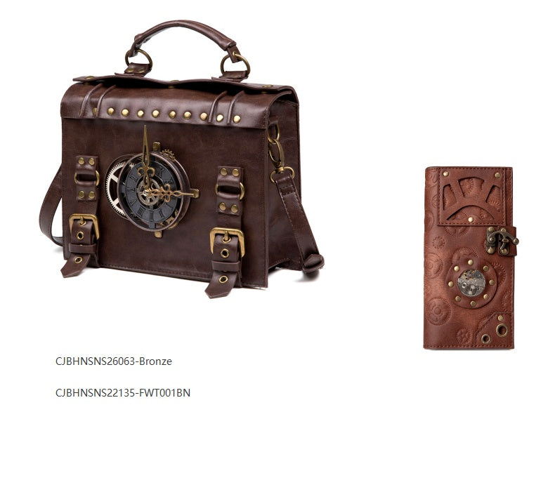 Steampunk ladies long wallet