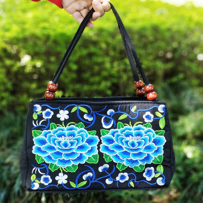Women's Ethnic Style Double Sided Embroidery Handbag