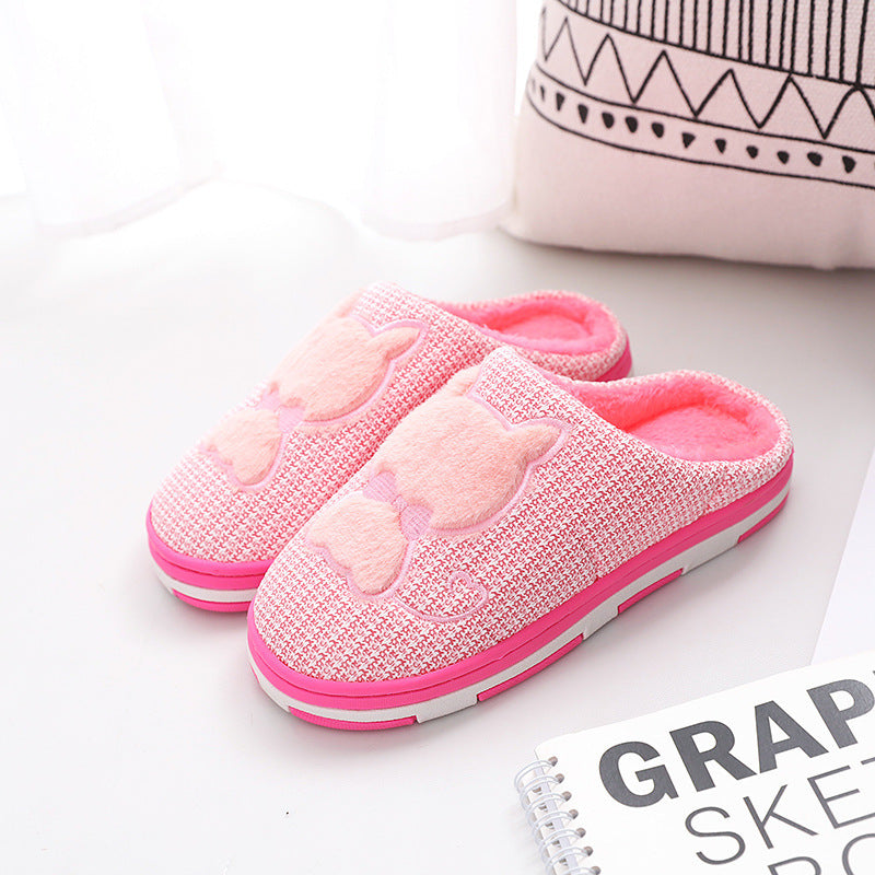 Home Non-slip And Warm Cute Cotton Slippers