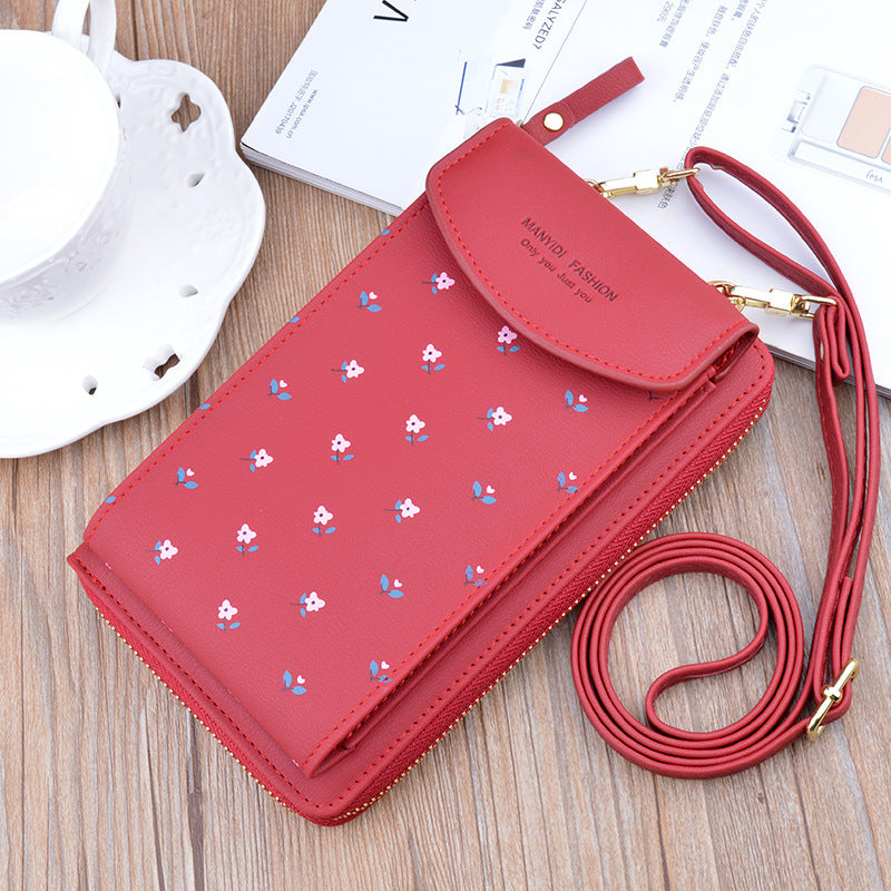 Soft Leather Printed Multifunctional Crossbody Shoulder Bag