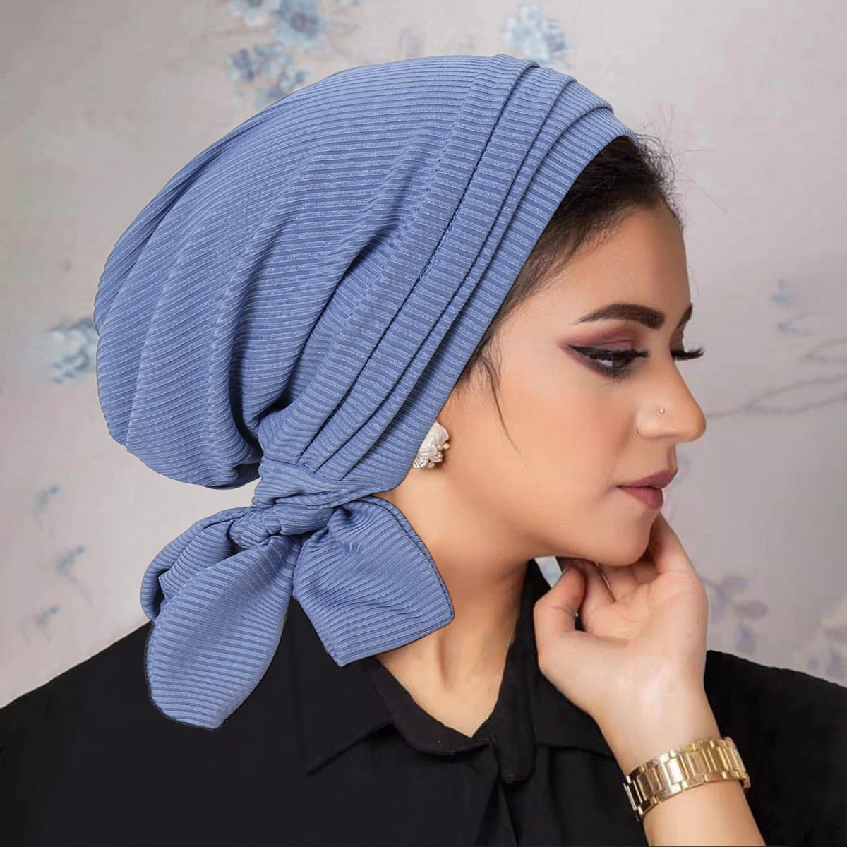 Solid Color Thread Long Tail Tam-o'-shanter Women's Hat