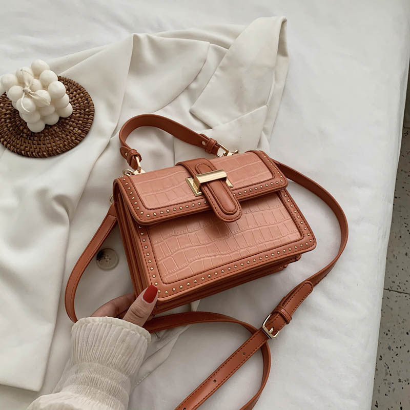 Korean Version Of Female  Rivet Handbag