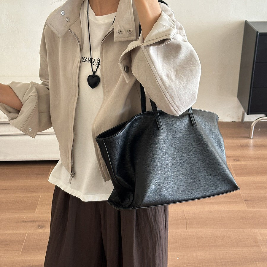 New Retro Suede Tote Bag Versatile And Perfect For Shoulder Wear