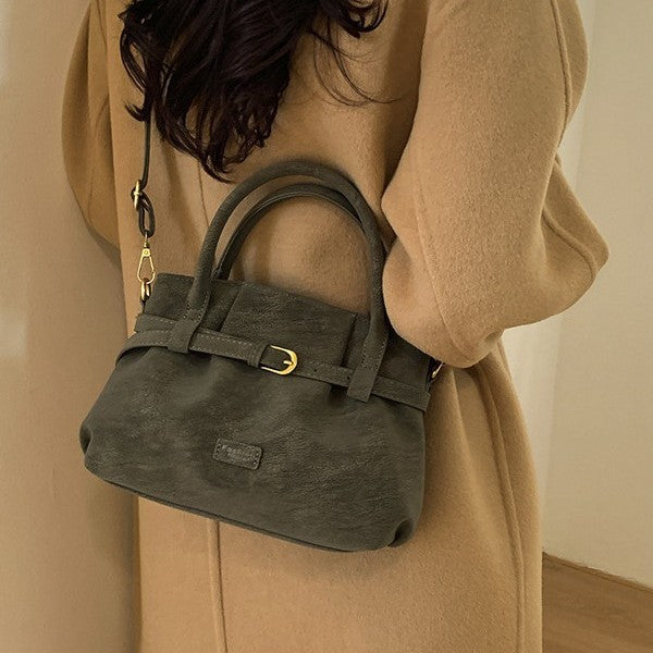 Stylish Matte-finish Crossbody Shoulder Bag