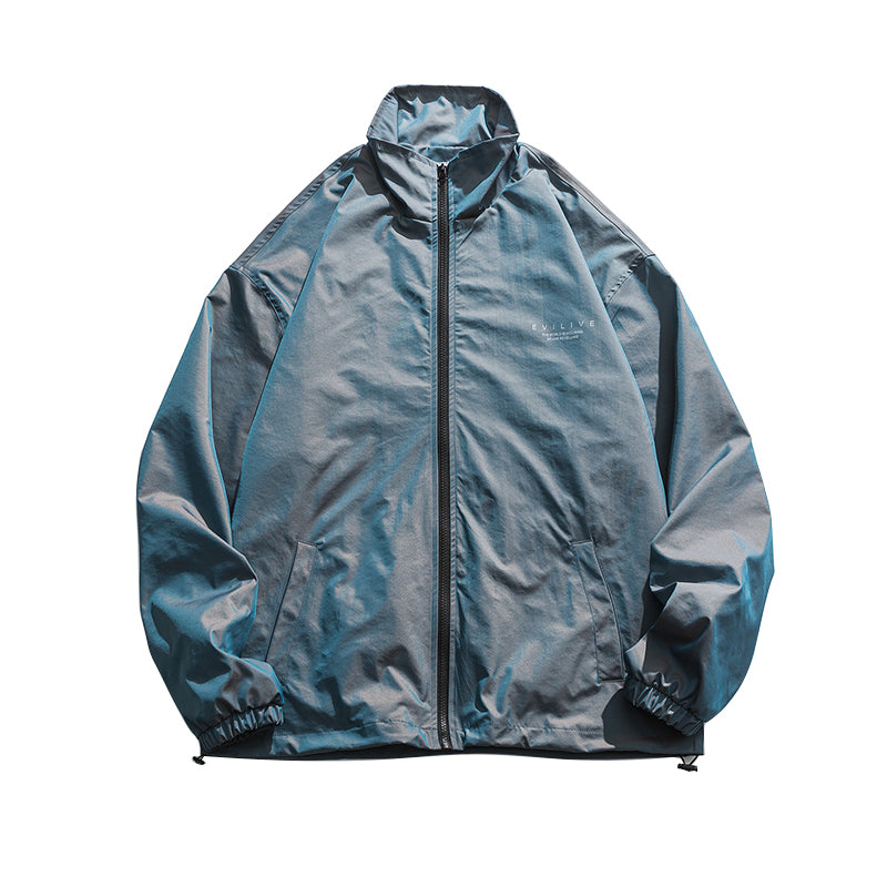 Spring stand collar reflective men's jacket