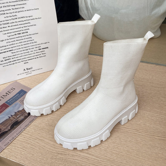 Round Toe Short Tube Fashion Casual Women's Boots