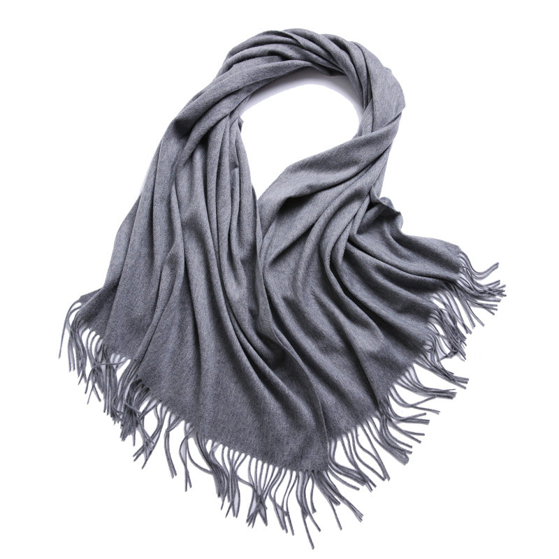 Wool solid color scarf
