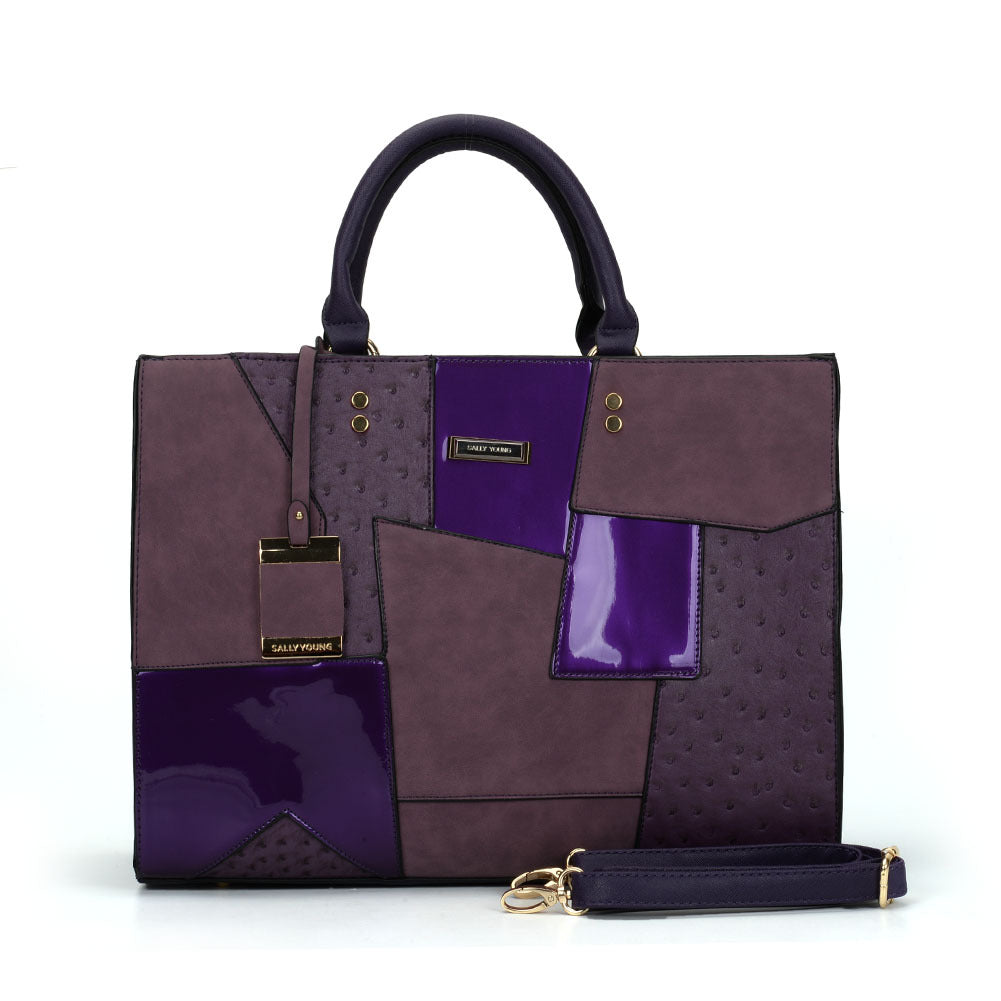 Single shoulder messenger stitching ladies bag