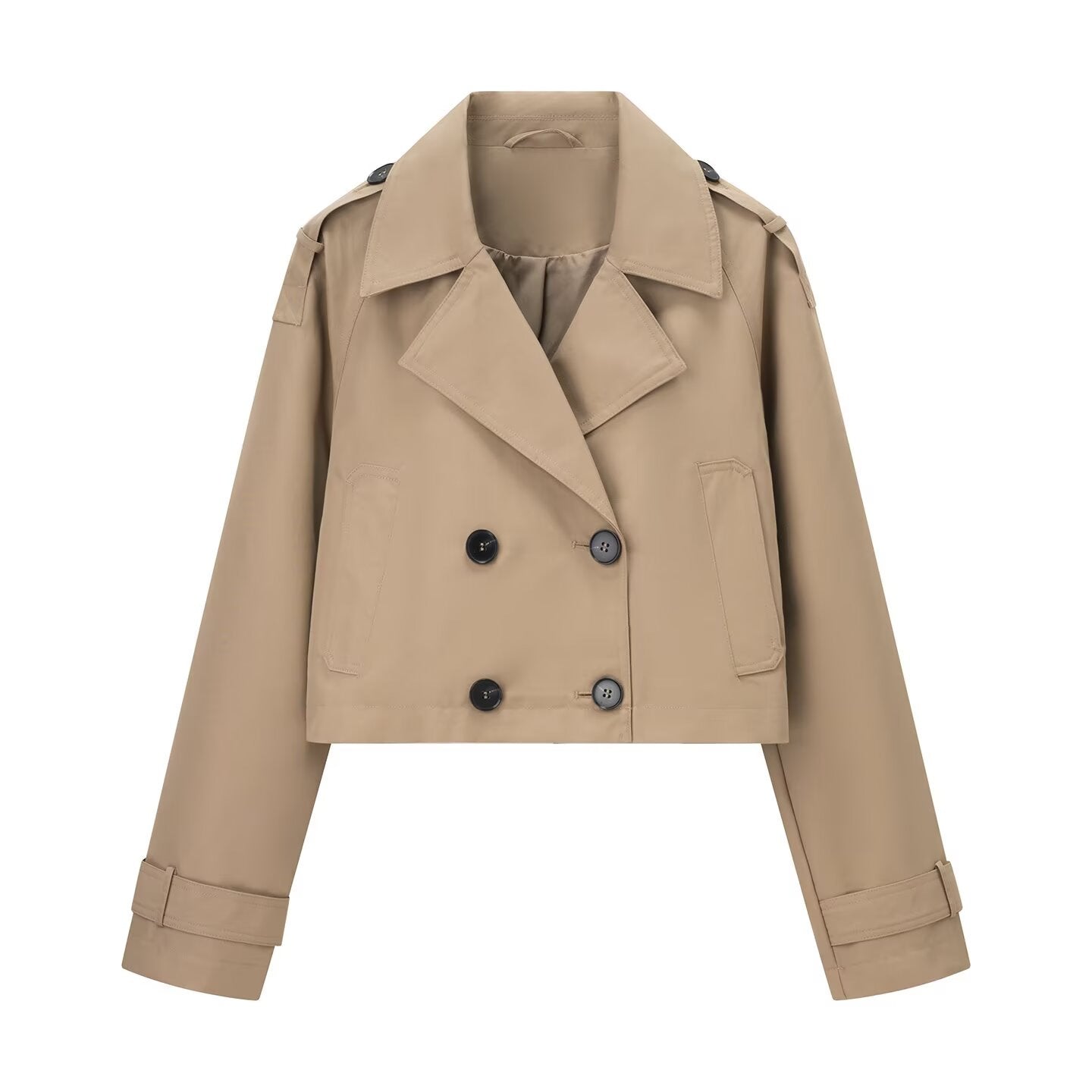 Sleek Slim Fit Short Trench Coat Jacket