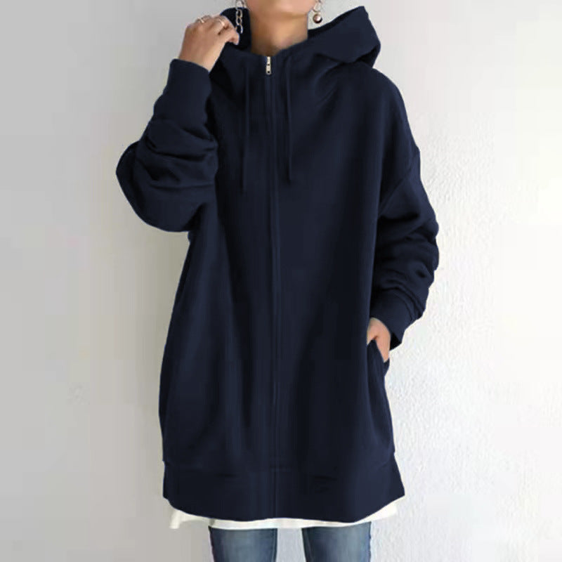 Fuzzy hoodies til kvinder, lange sportspullover hoodies, hoodies med fuld lynlås, sweatshirts