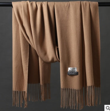 Cashmere Scarf Long Section Ladies Warm Thick Solid Color Variegated Shawl Wholesale