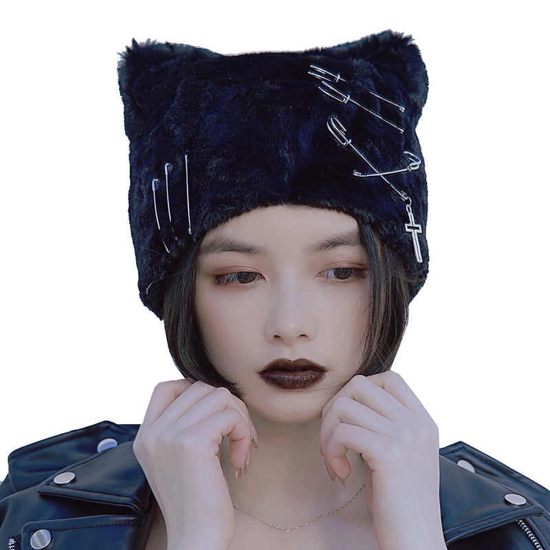 Original Handmade Plush Cat Ears Plush Hat