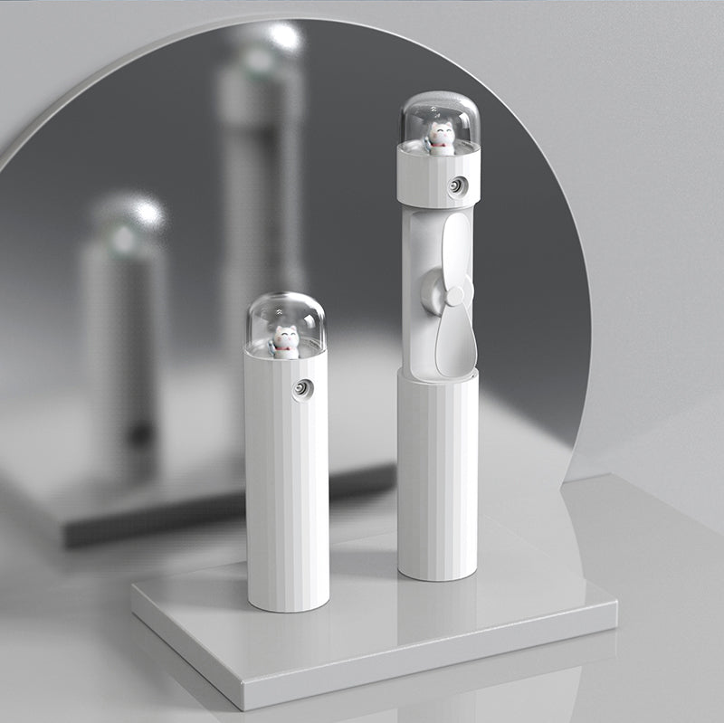 Mini handheld telescopic spray cooling fan