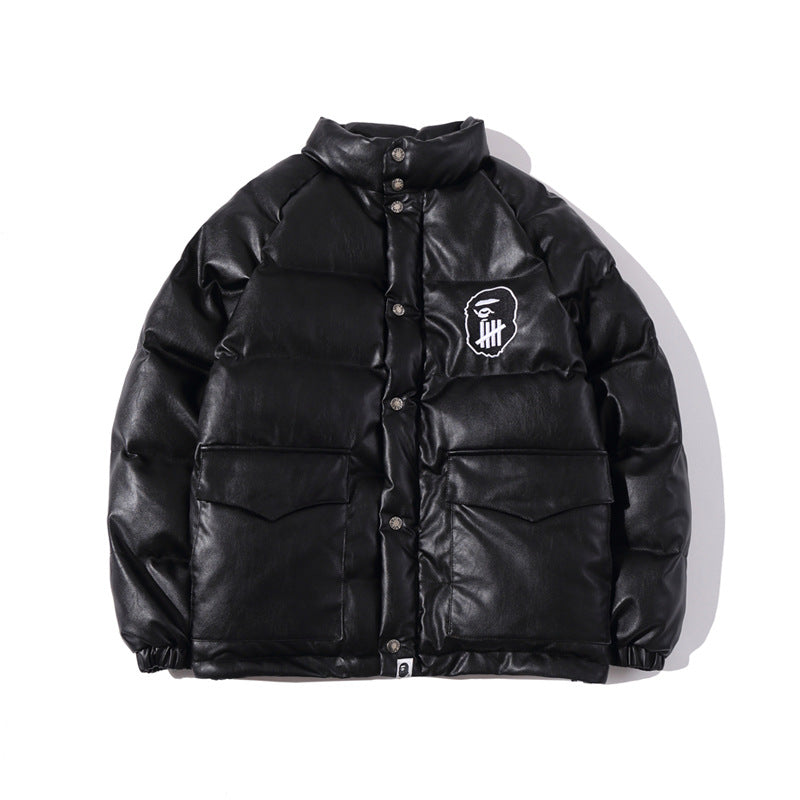 Youth Winter New Men's And Women's Leather Cotton Padded Clothes