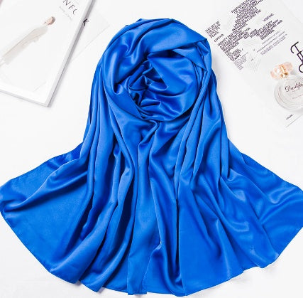 Monochrome matte satin headscarf
