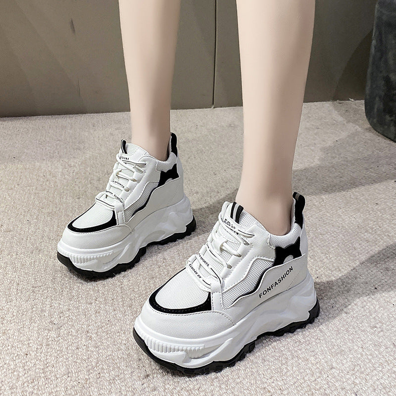 Thick Bottom Height Increasing Insole Casual Daddy Shoes Muffin Sports Women