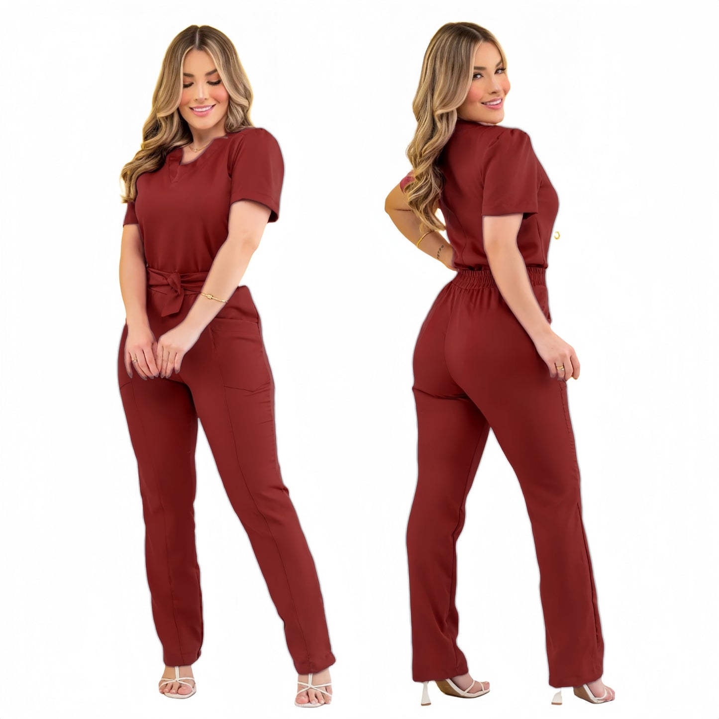 Womens Surgical Isolation Beauty Salon Work Pants