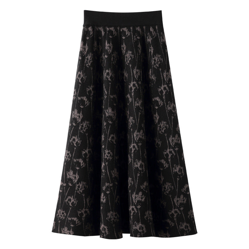 High Waist A- Line Large Hem Midi Dress