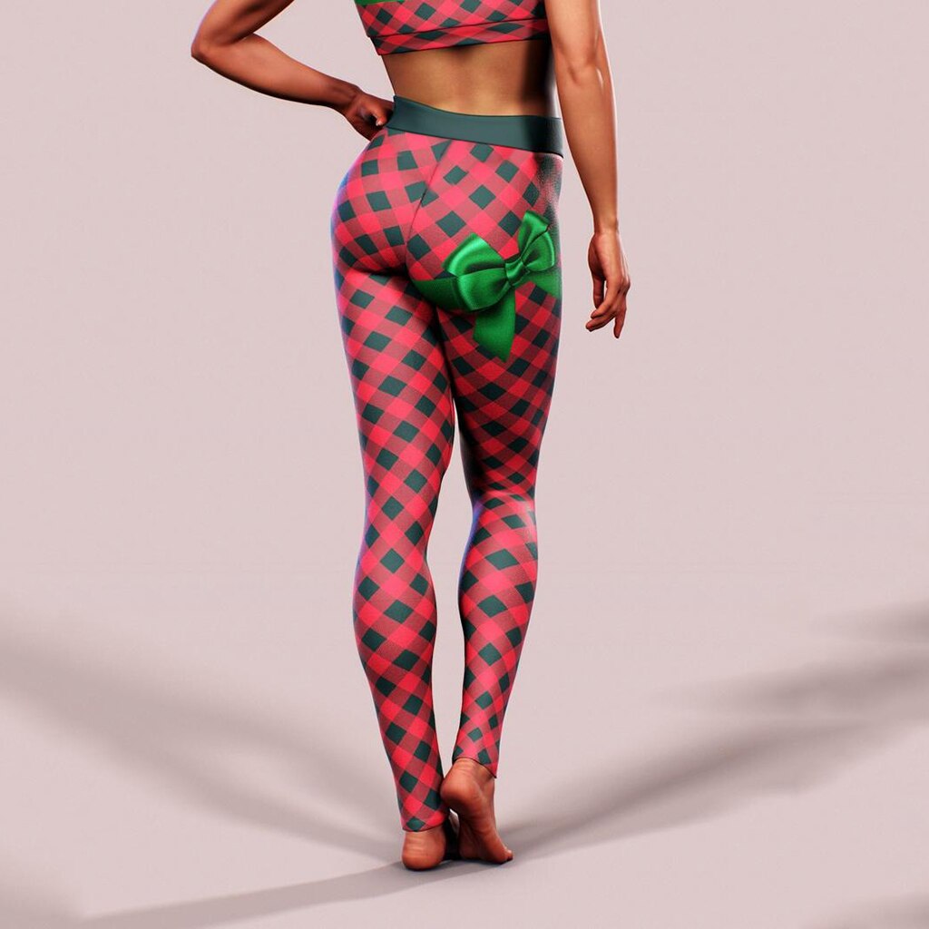 Digital printed sports cropped pants