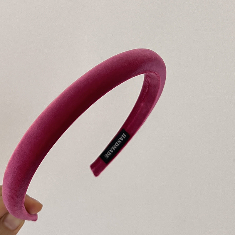 Headband High-grade Velvet Increased Skull Top Retro Thin Edges