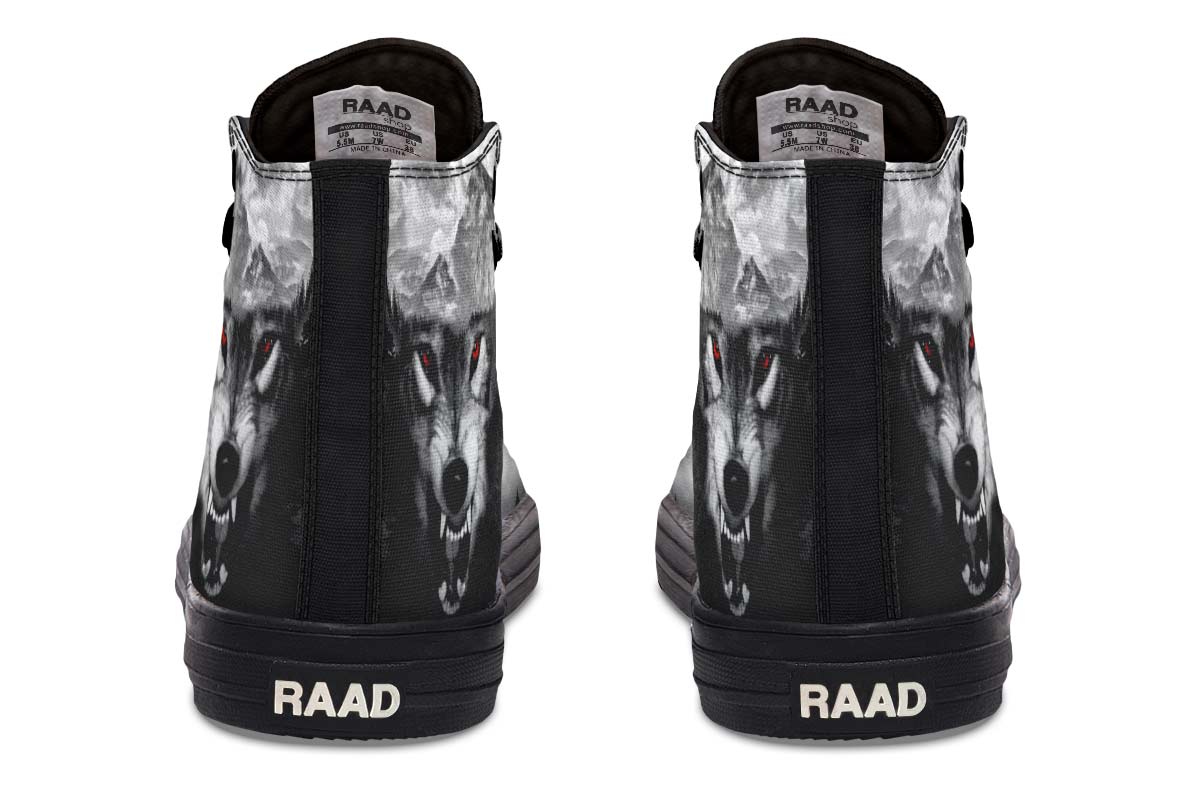Men's And Women's Fashion Color Printing High-top Canvas Shoes