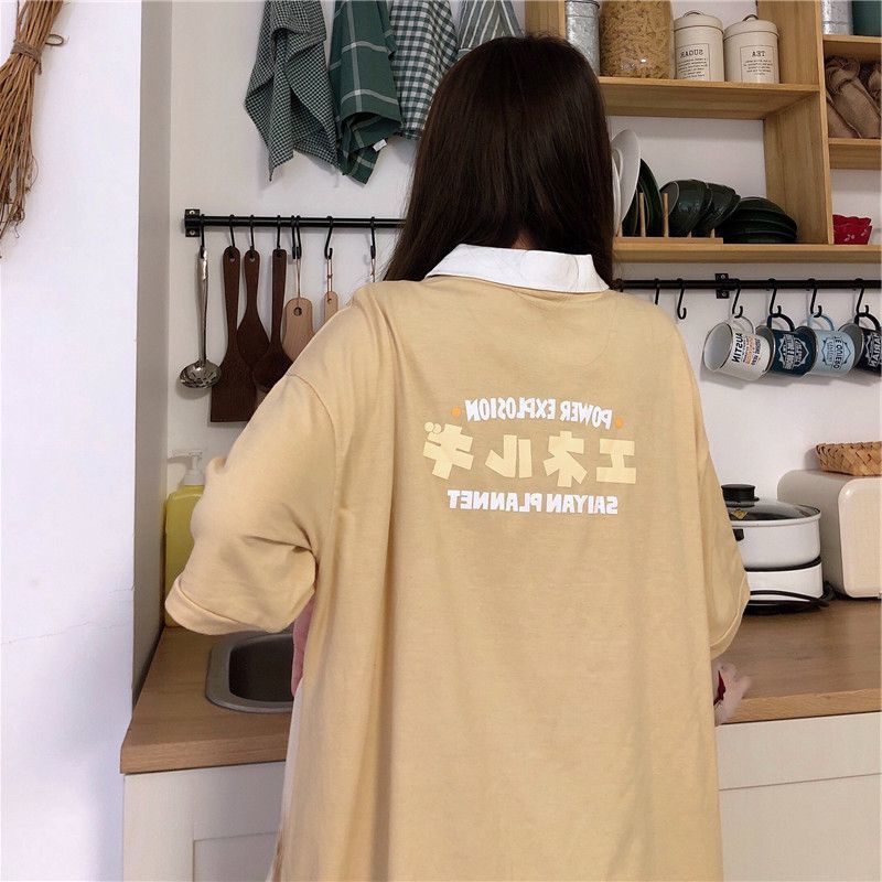 Soft Girl Polo Shirt Japanese Girl Short-sleeved T-shirt