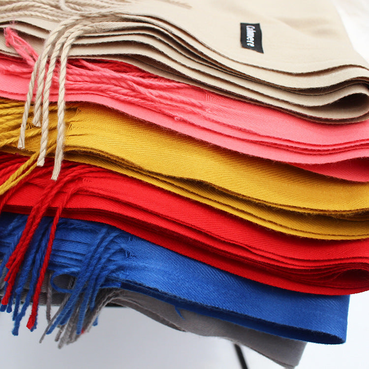 Cashmere scarf solid color