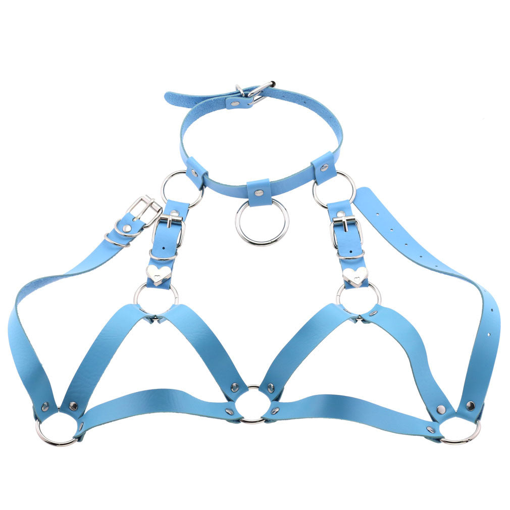 Trendy Punk Harajuku Performance Leather Collar Straps