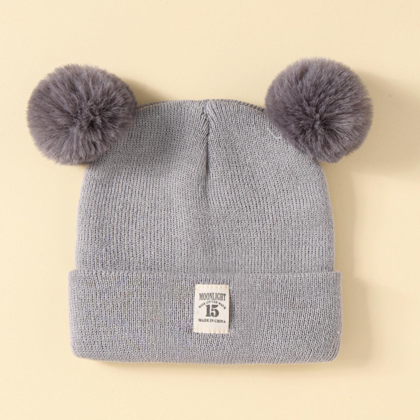 Children's Wool Double Ball Hat