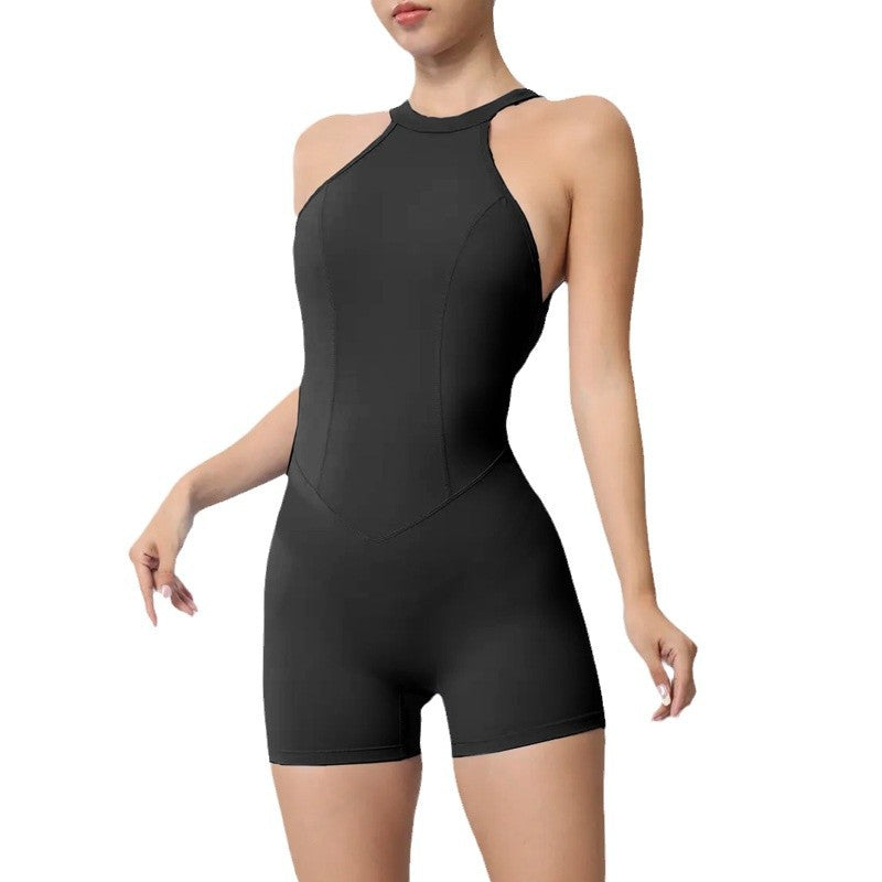 Tætsiddende sports-jumpsuit yogadragt