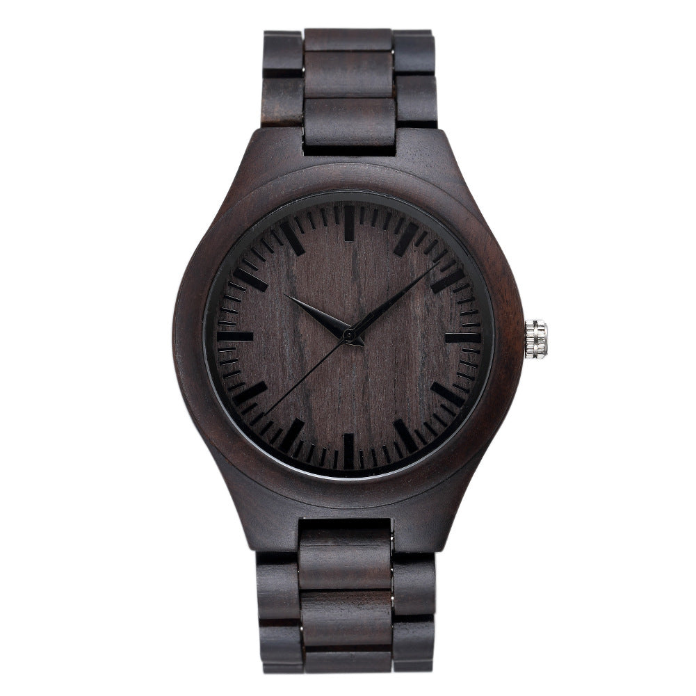 Fashion wooden watch ebony