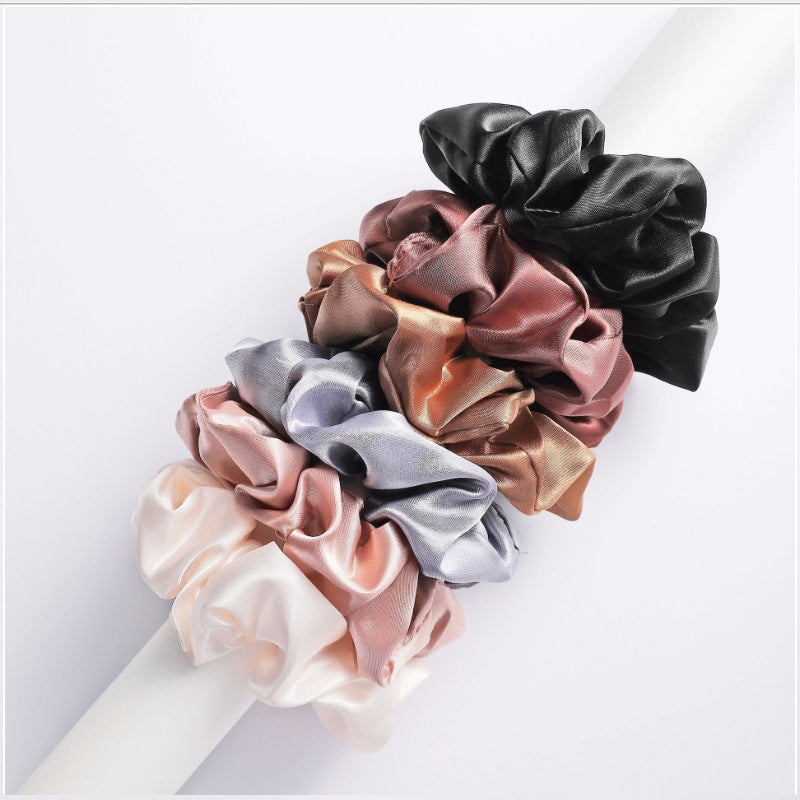 European And American Cloth Circle Head Rope Pure Color Headdress Hair Rope
